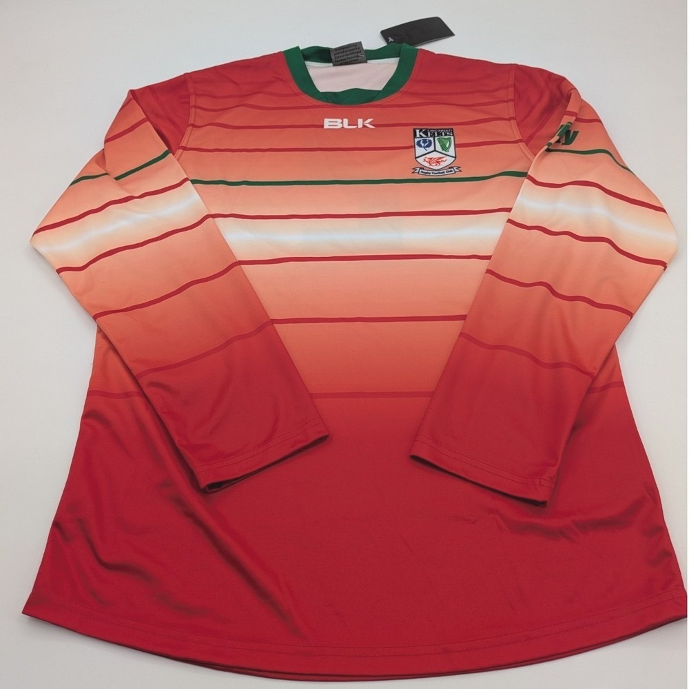 BLK Cincinnati Kelts‎ RFC Rugby Football Club Jersey Orange L/S Size M NWT